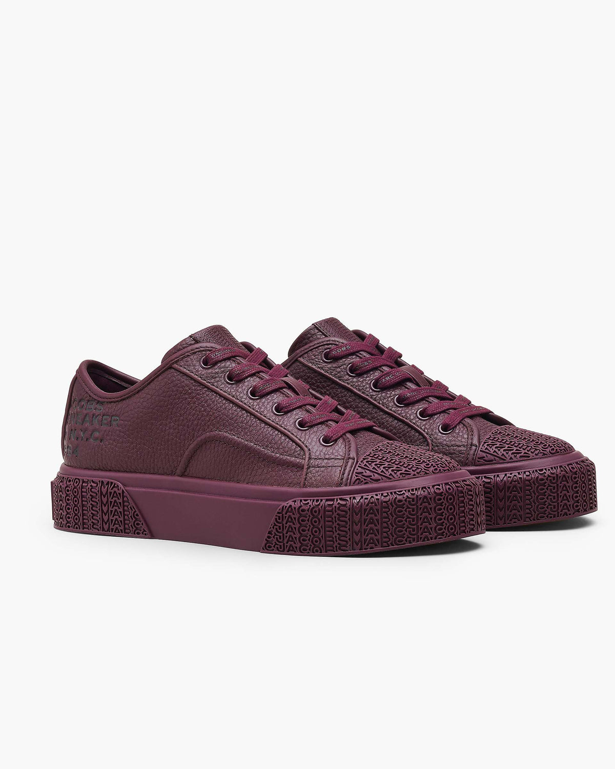 The Leather Sneaker - Dark Plum