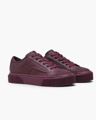 The Leather Sneaker - Dark Plum