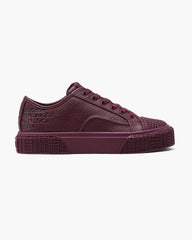 The Leather Sneaker - Dark Plum