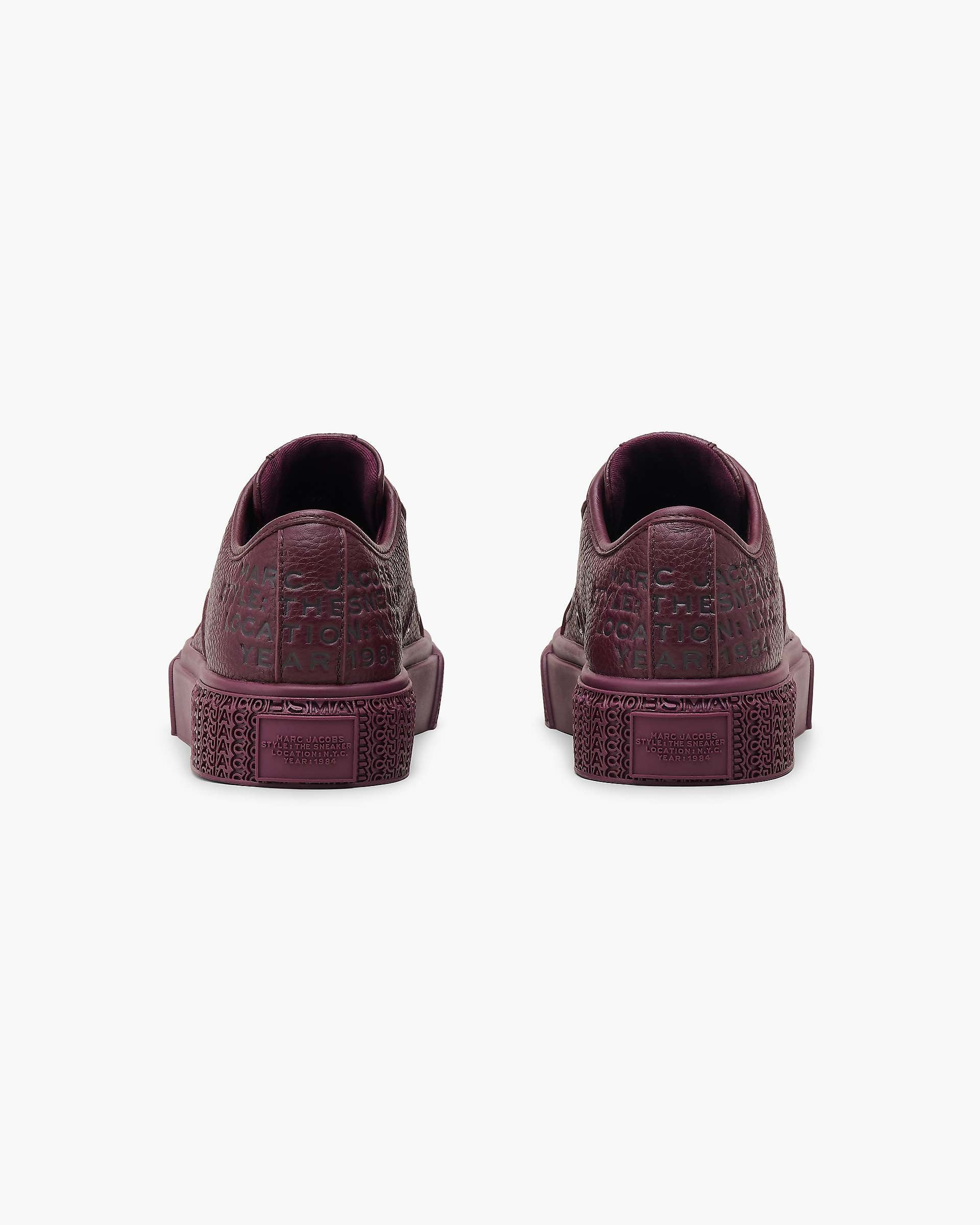 The Leather Sneaker - Dark Plum