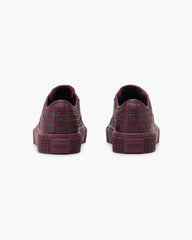 The Leather Sneaker - Dark Plum