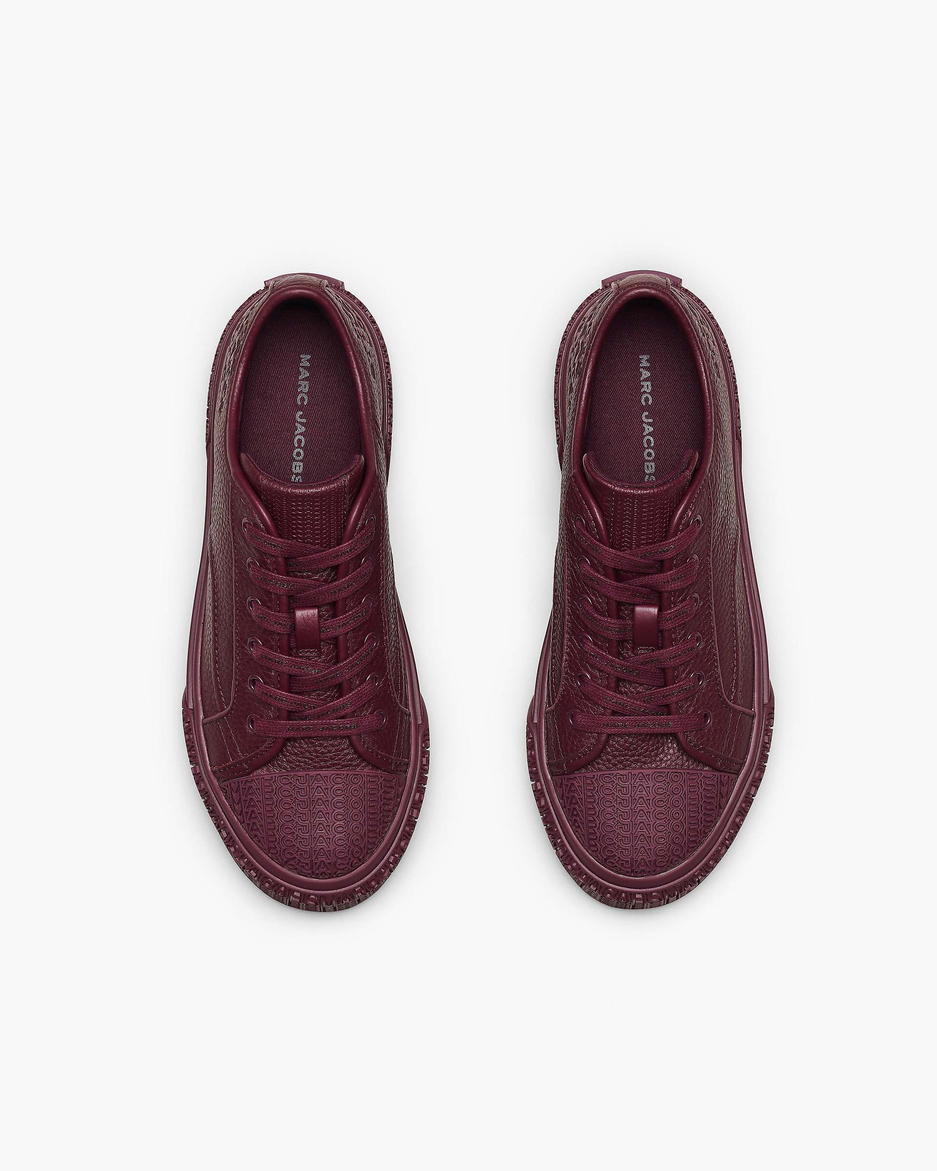 The Leather Sneaker - Dark Plum