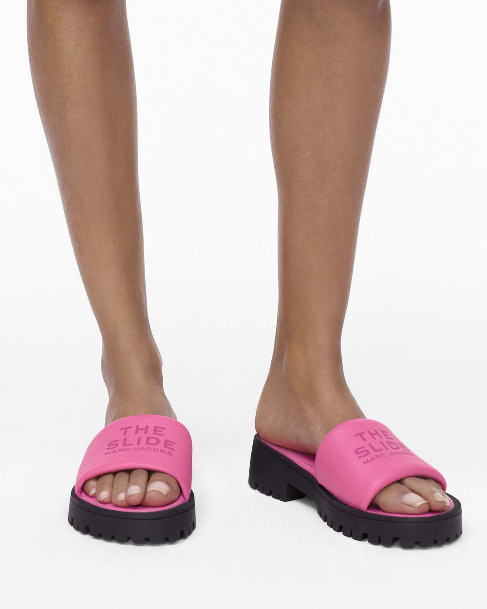 The Lug Sole Slide - Bow Pink