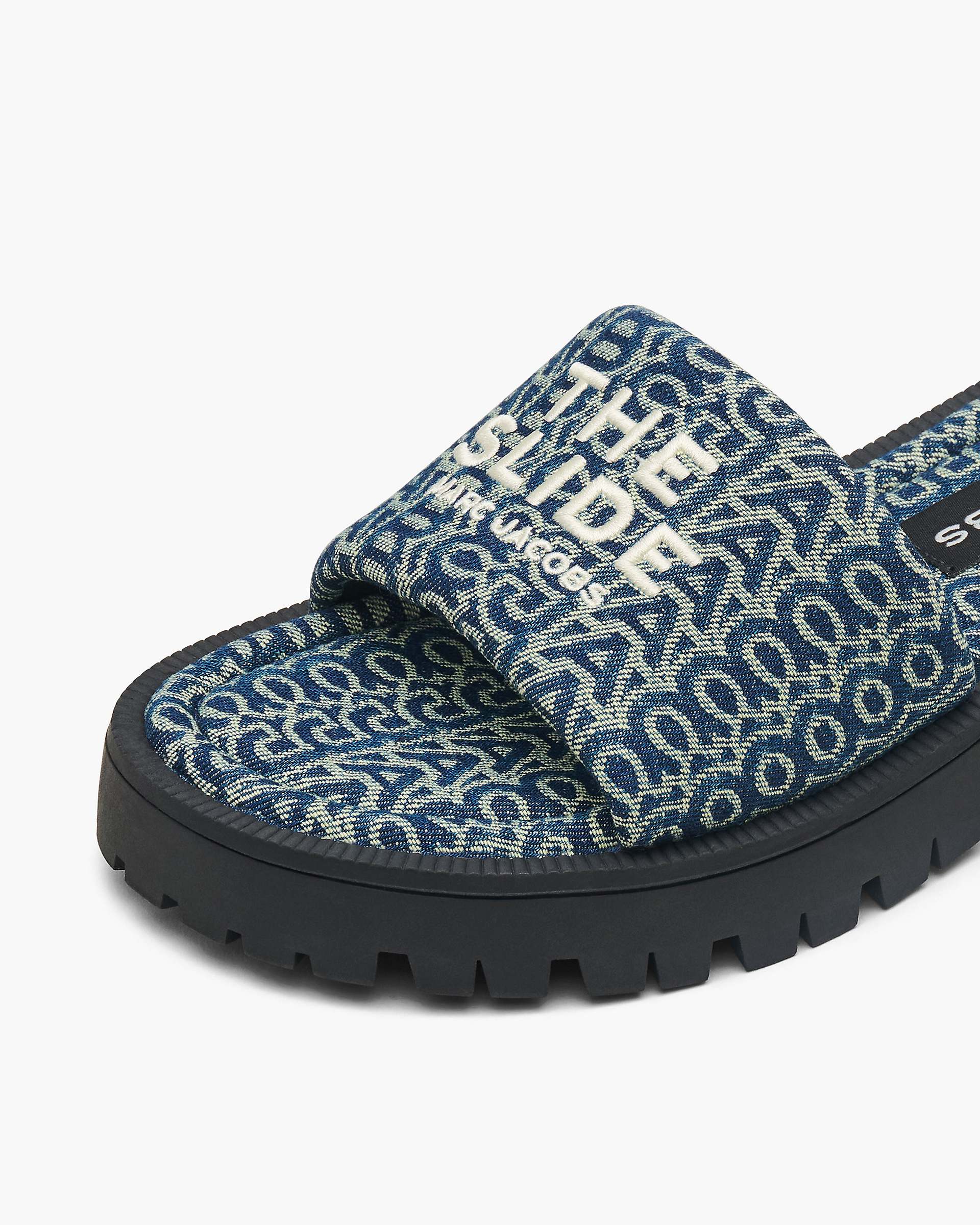 The Denim Monogram Lug Sole Slide - Sun Faded Denim
