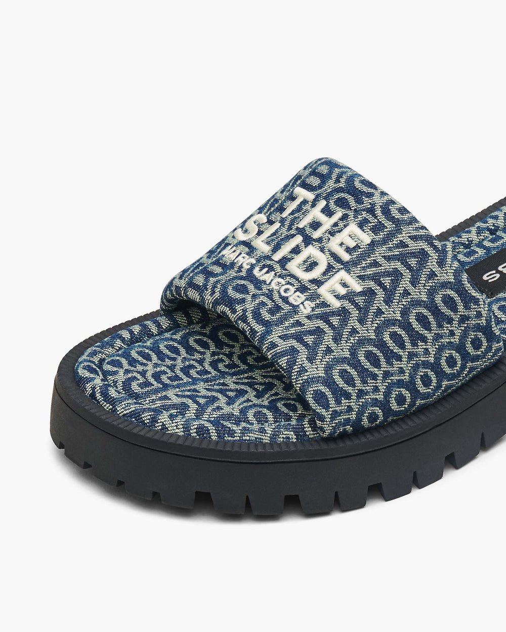 The Denim Monogram Lug Sole Slide - Sun Faded Denim