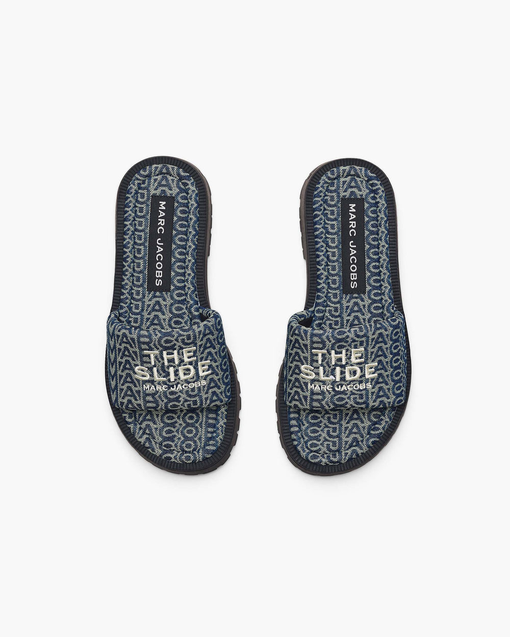 The Denim Monogram Lug Sole Slide - Sun Faded Denim