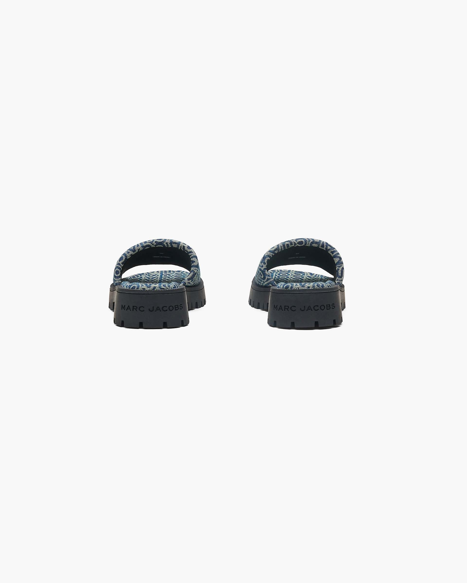 The Denim Monogram Lug Sole Slide - Sun Faded Denim