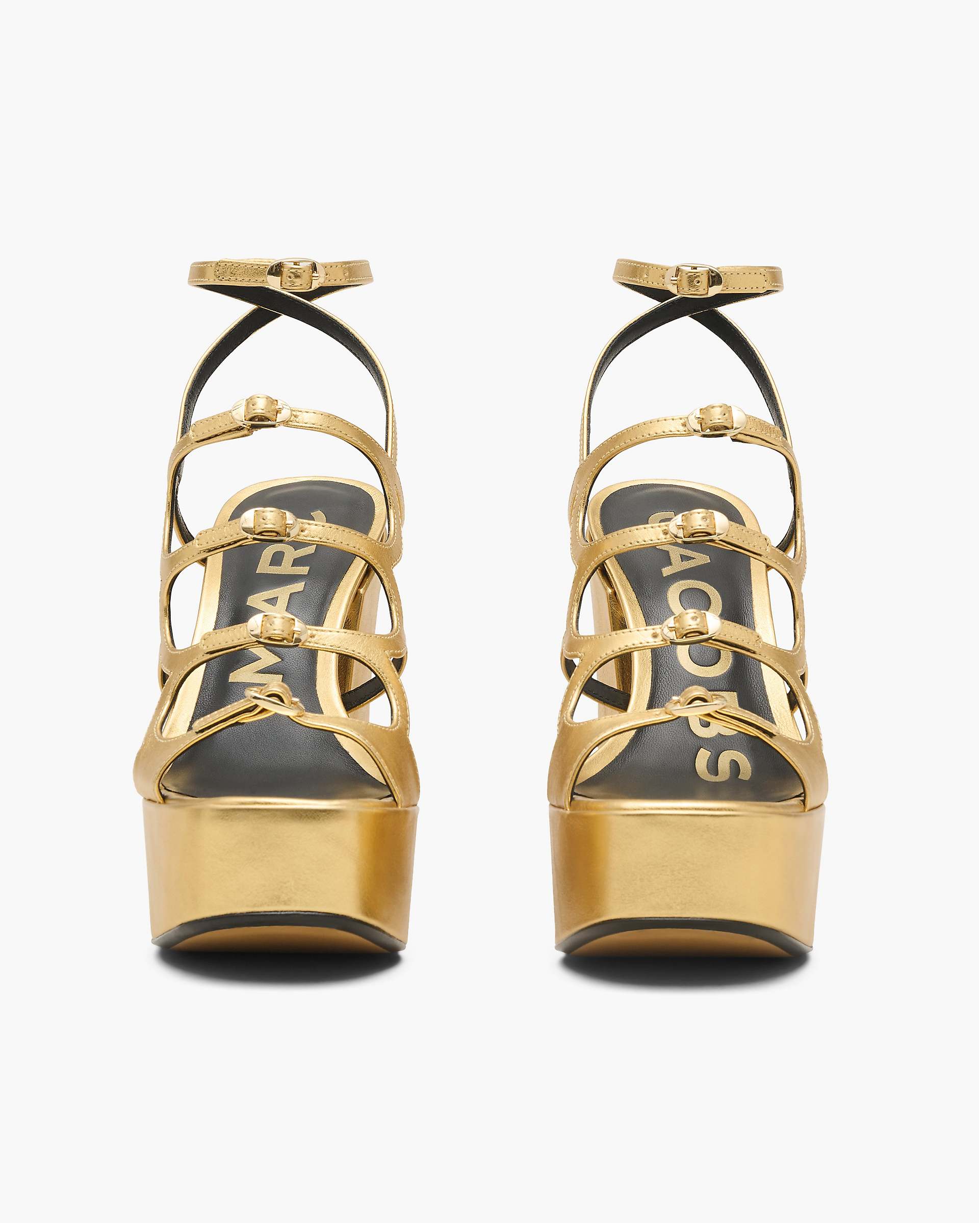 The Metallic Leather Kiki Platform Sandal - Gold