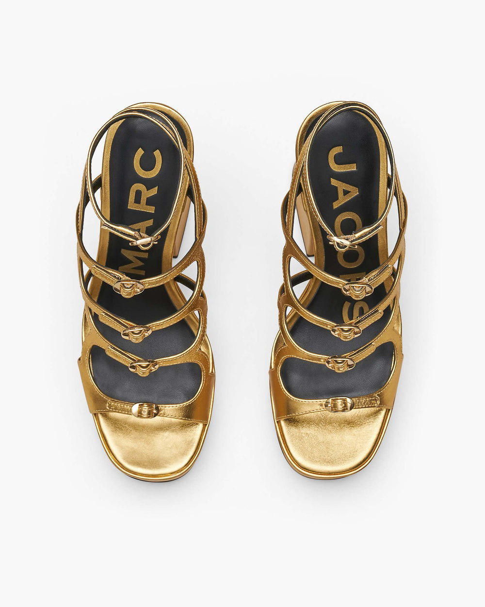 The Metallic Leather Kiki Platform Sandal - Gold