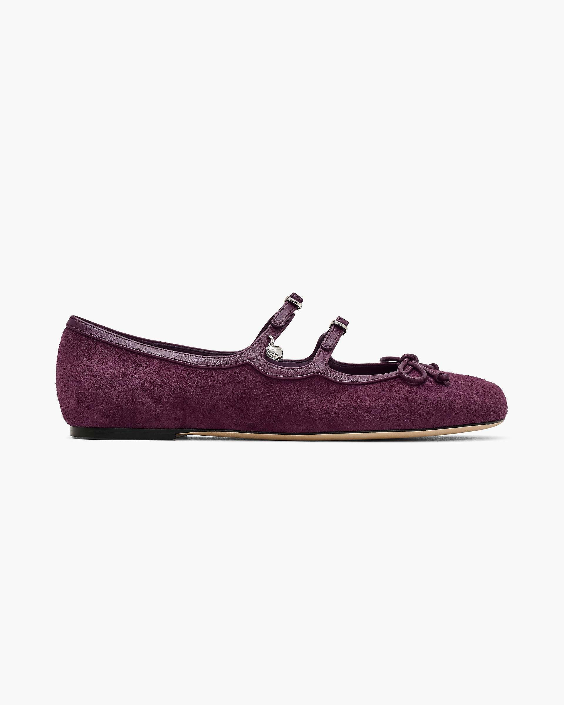 The Suede Kiki Ballerina - Dark Plum