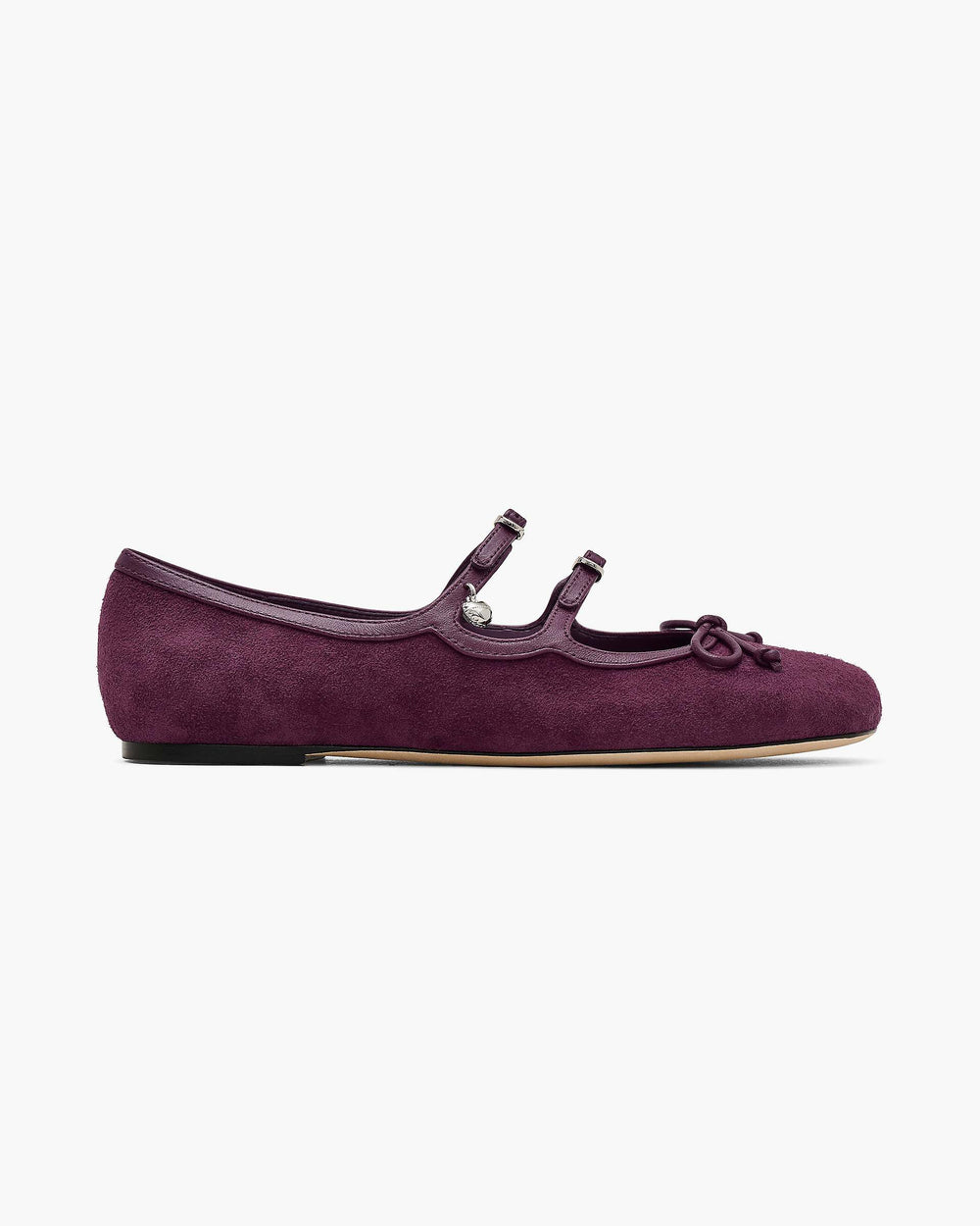 The Suede Kiki Ballerina - Dark Plum