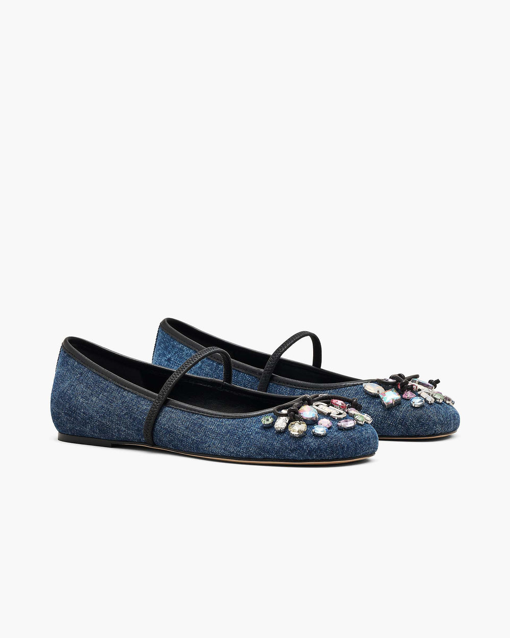 The Gem Denim Sabrina Ballerina - Indigo