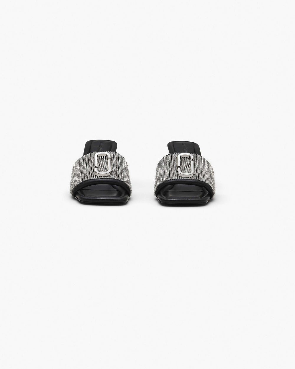 The Rhinestone J Marc Heeled Sandal - Black/Crystal