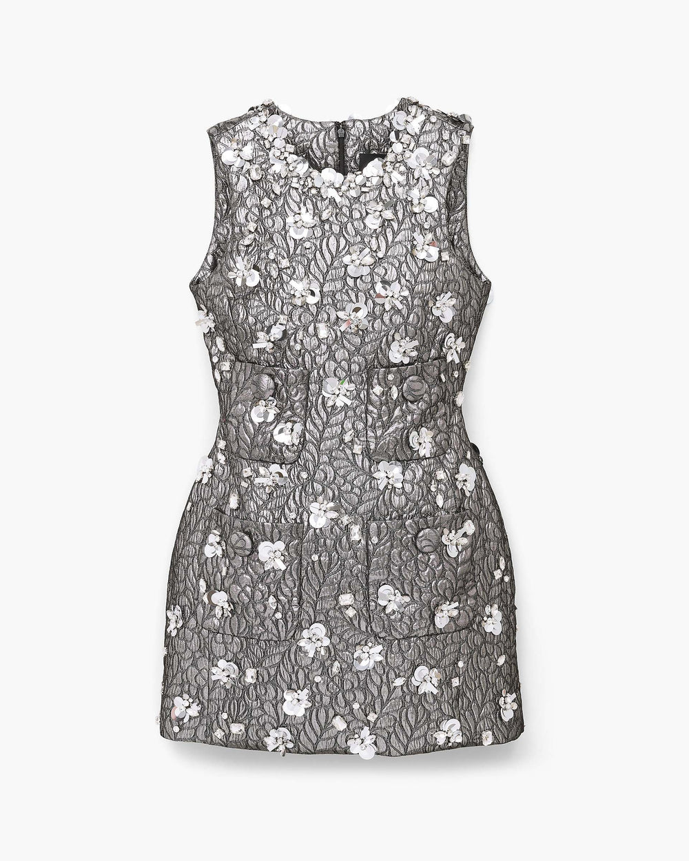 Sculpted Gem Doll Dress - Silver