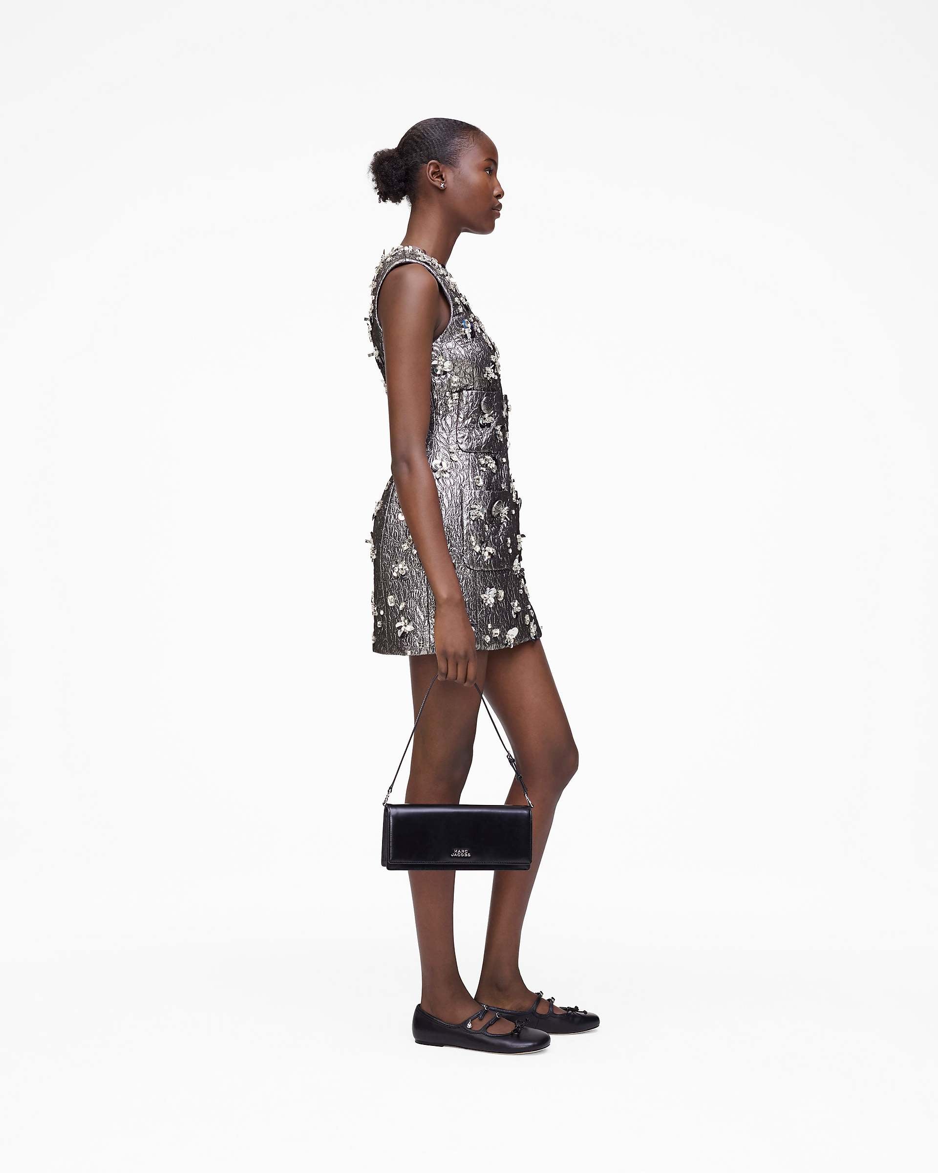 Sculpted Gem Doll Dress - Silver