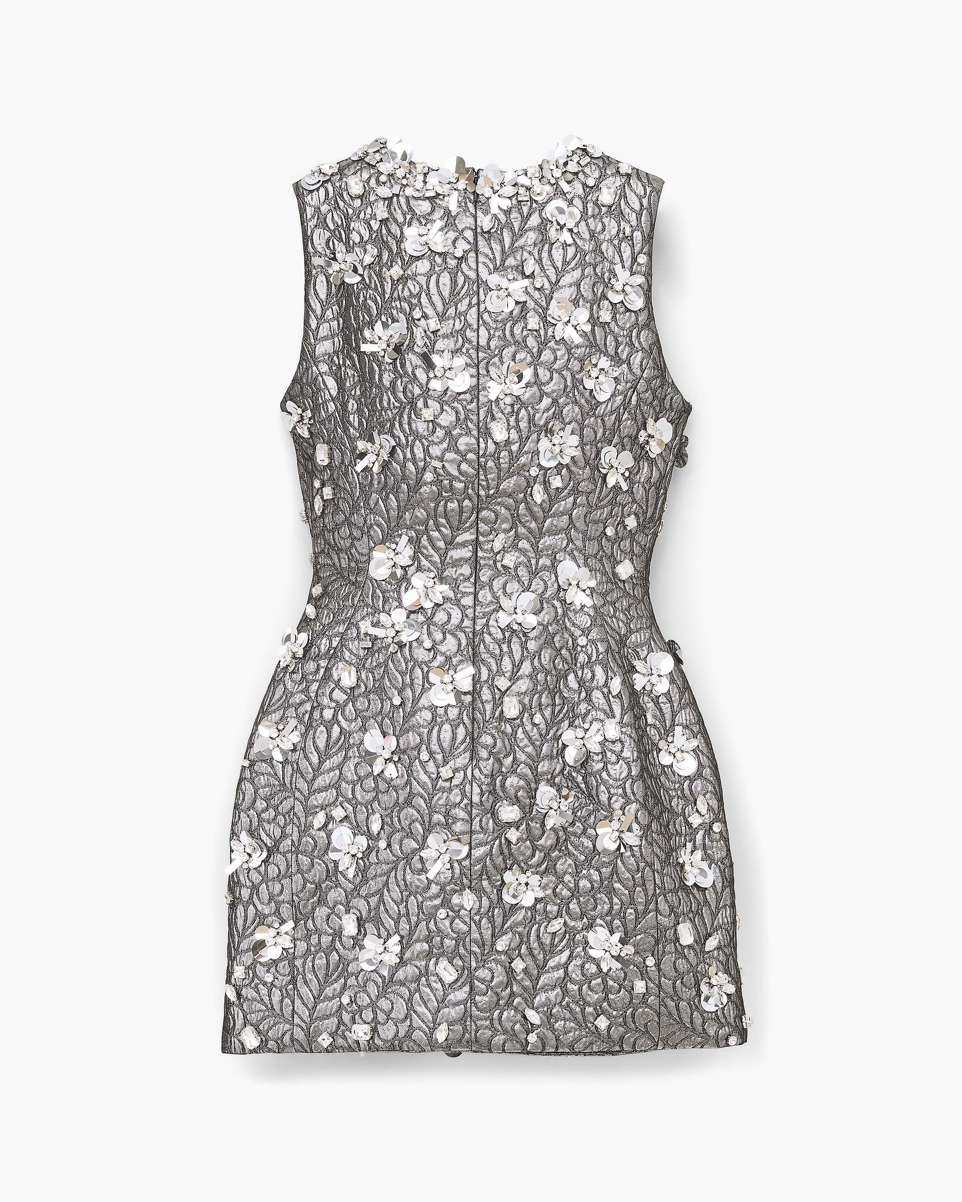 Sculpted Gem Doll Dress - Silver