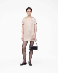 Crushed Satin Dress - Champagne