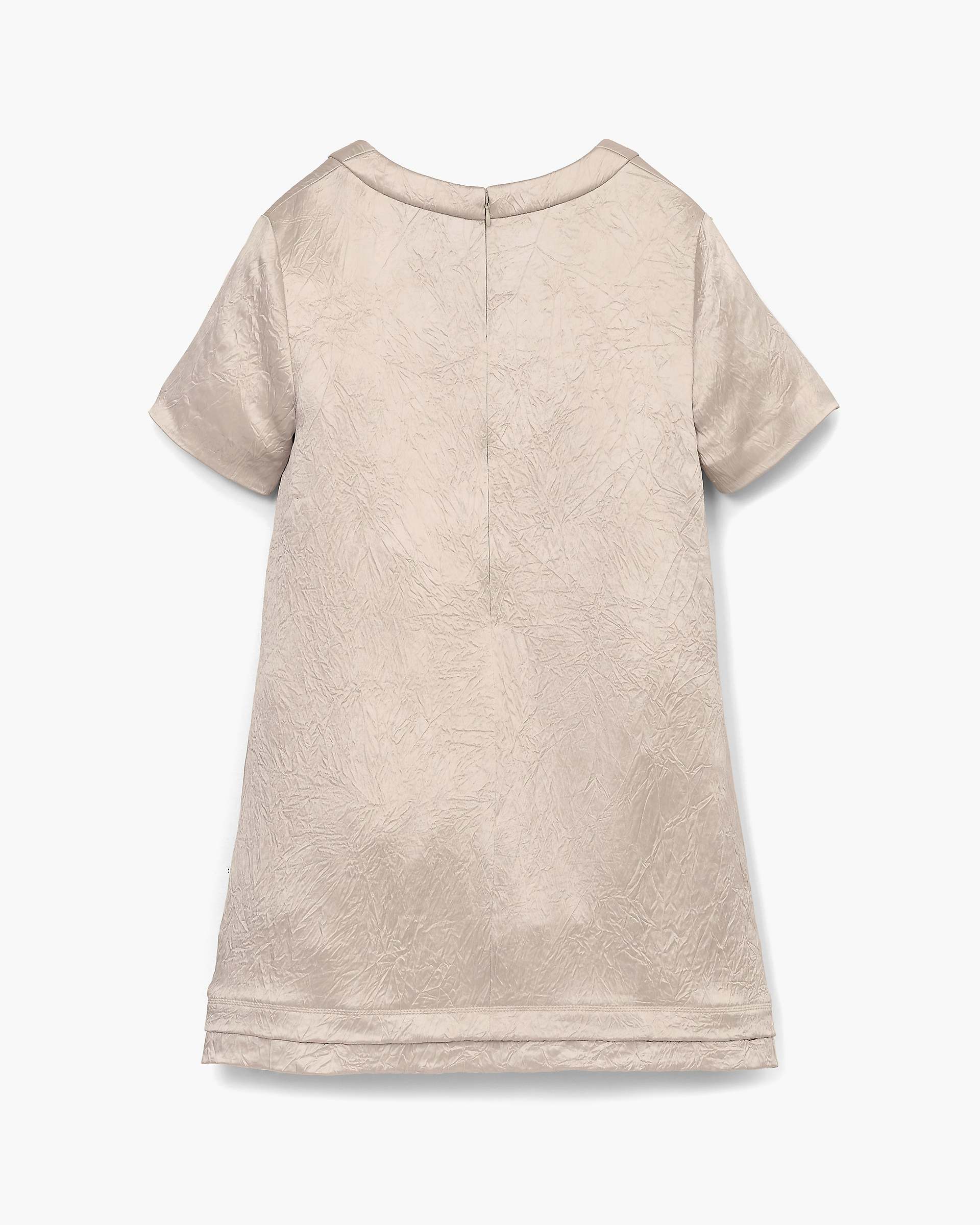 Crushed Satin Dress - Champagne