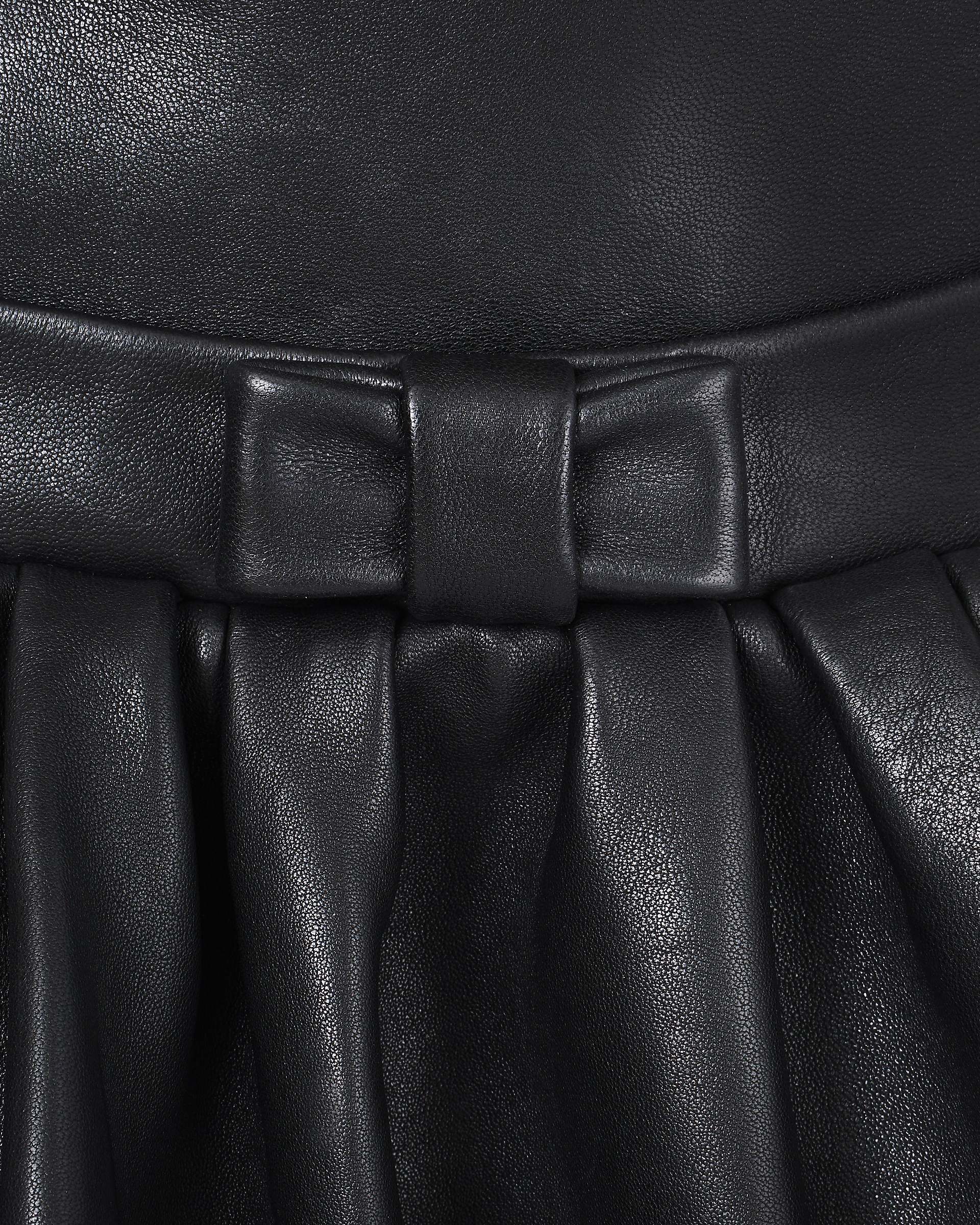 The Leather Bubble Dress - Black