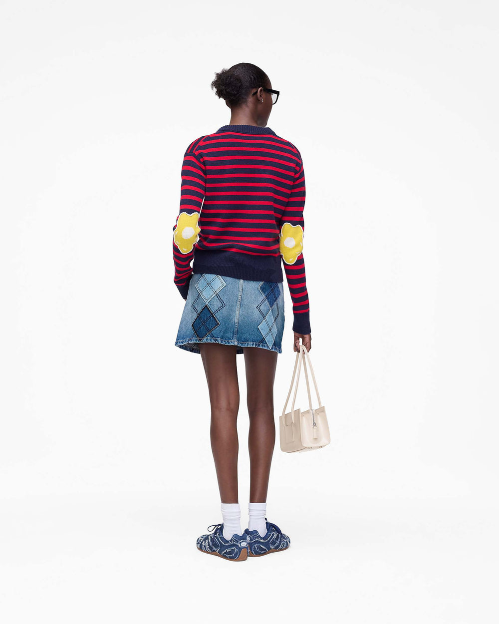 Joy Striped Crewneck - Navy/Red