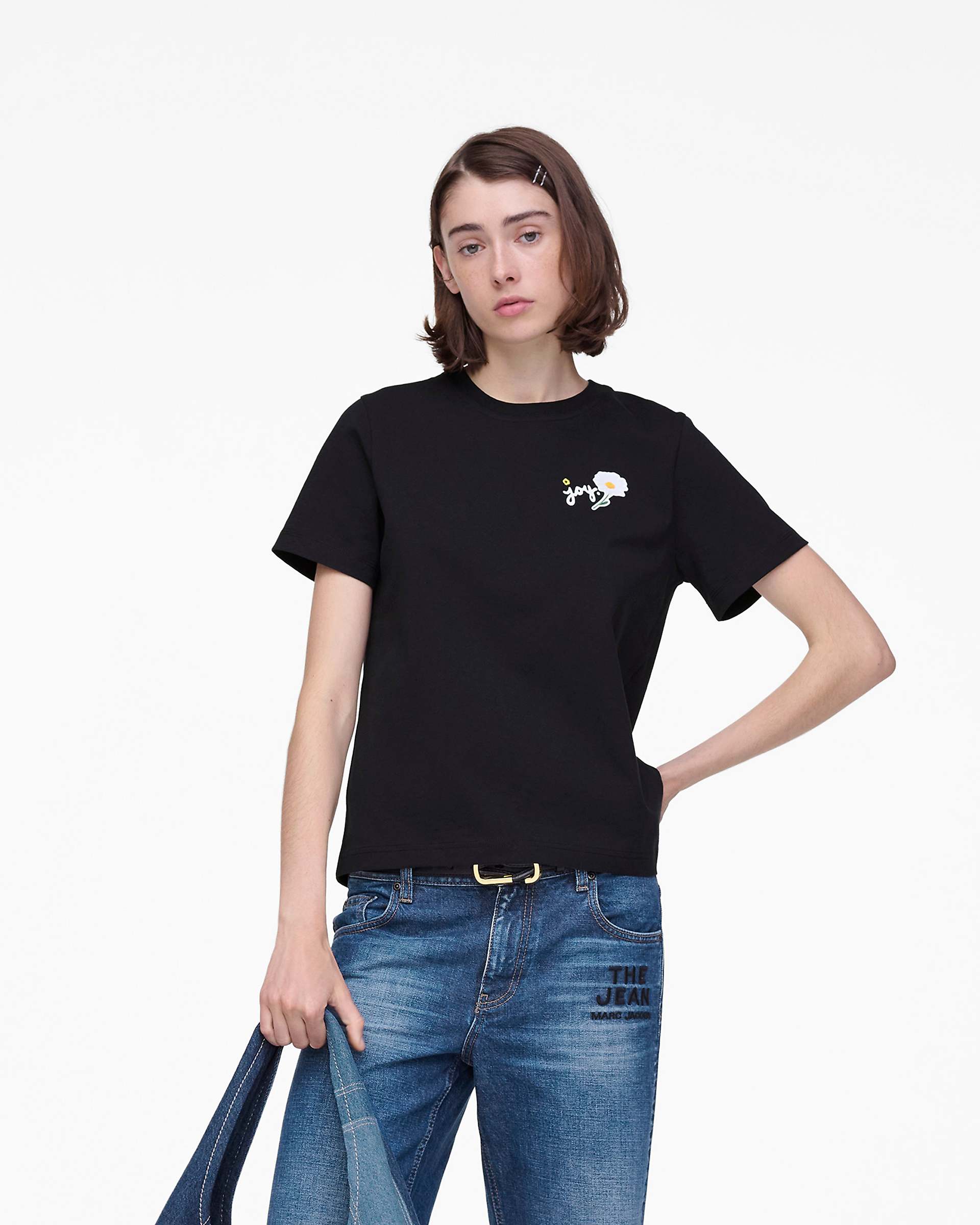 Marc Is Joy Daisy Baby Tee - Black