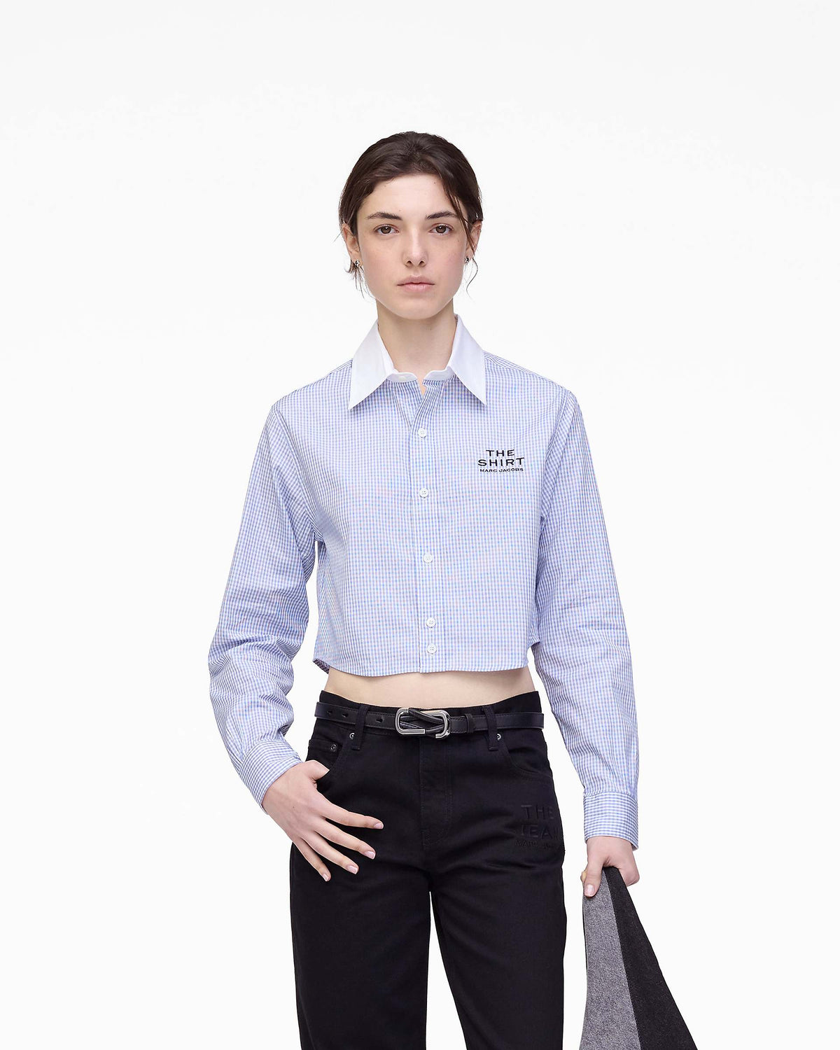 The Cropped Femme Shirt - Blue Multi