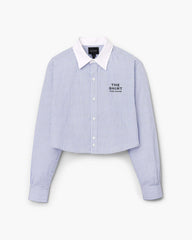 The Cropped Femme Shirt - Blue Multi