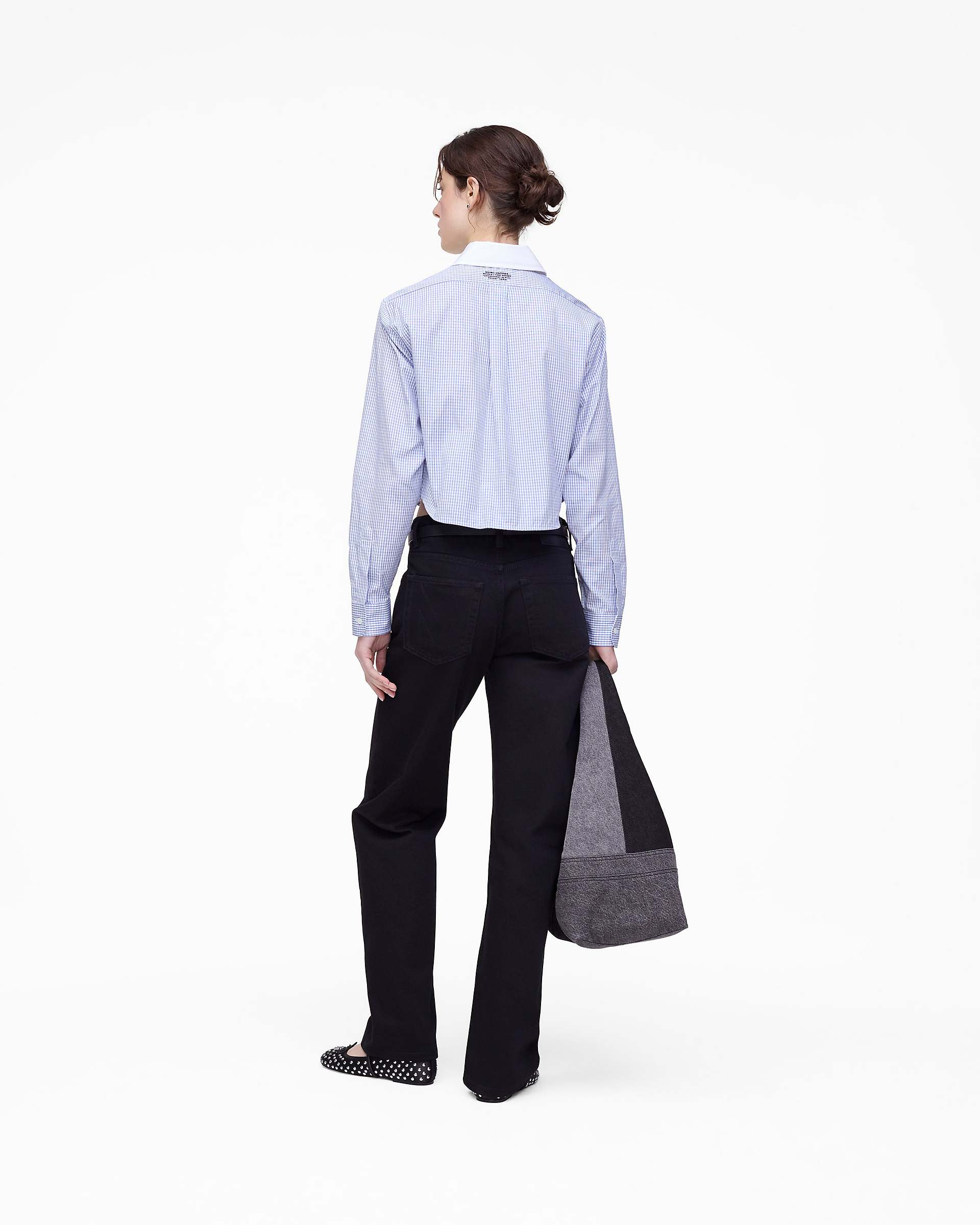 The Cropped Femme Shirt - Blue Multi