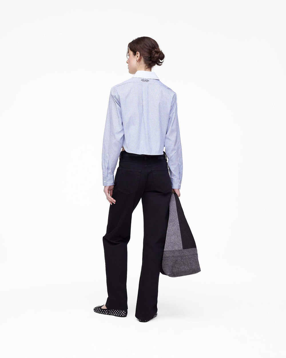 The Cropped Femme Shirt - Blue Multi