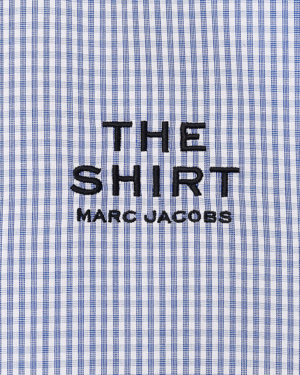 The Cropped Femme Shirt - Blue Multi