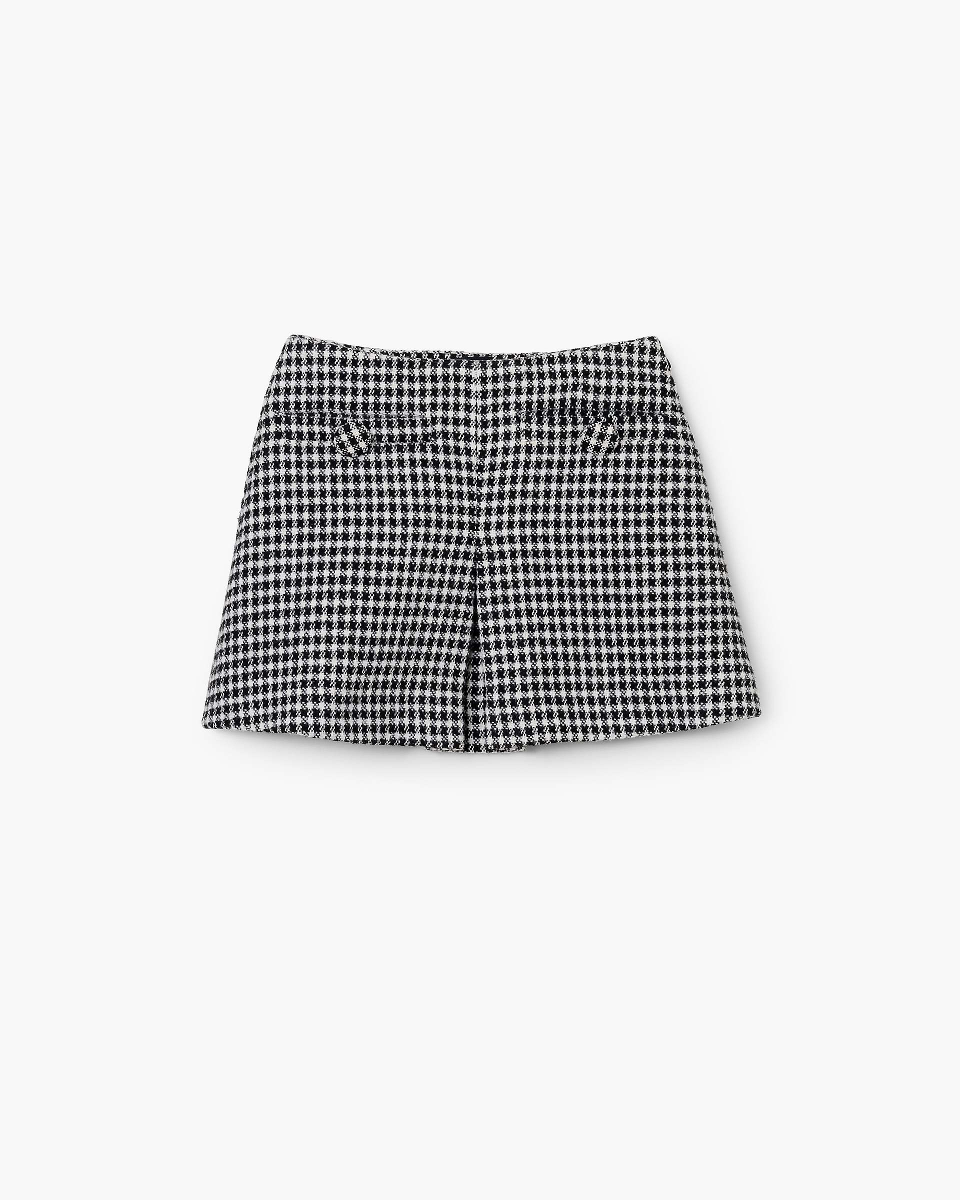 Gingham Tweed Mini Skirt - Black Multi