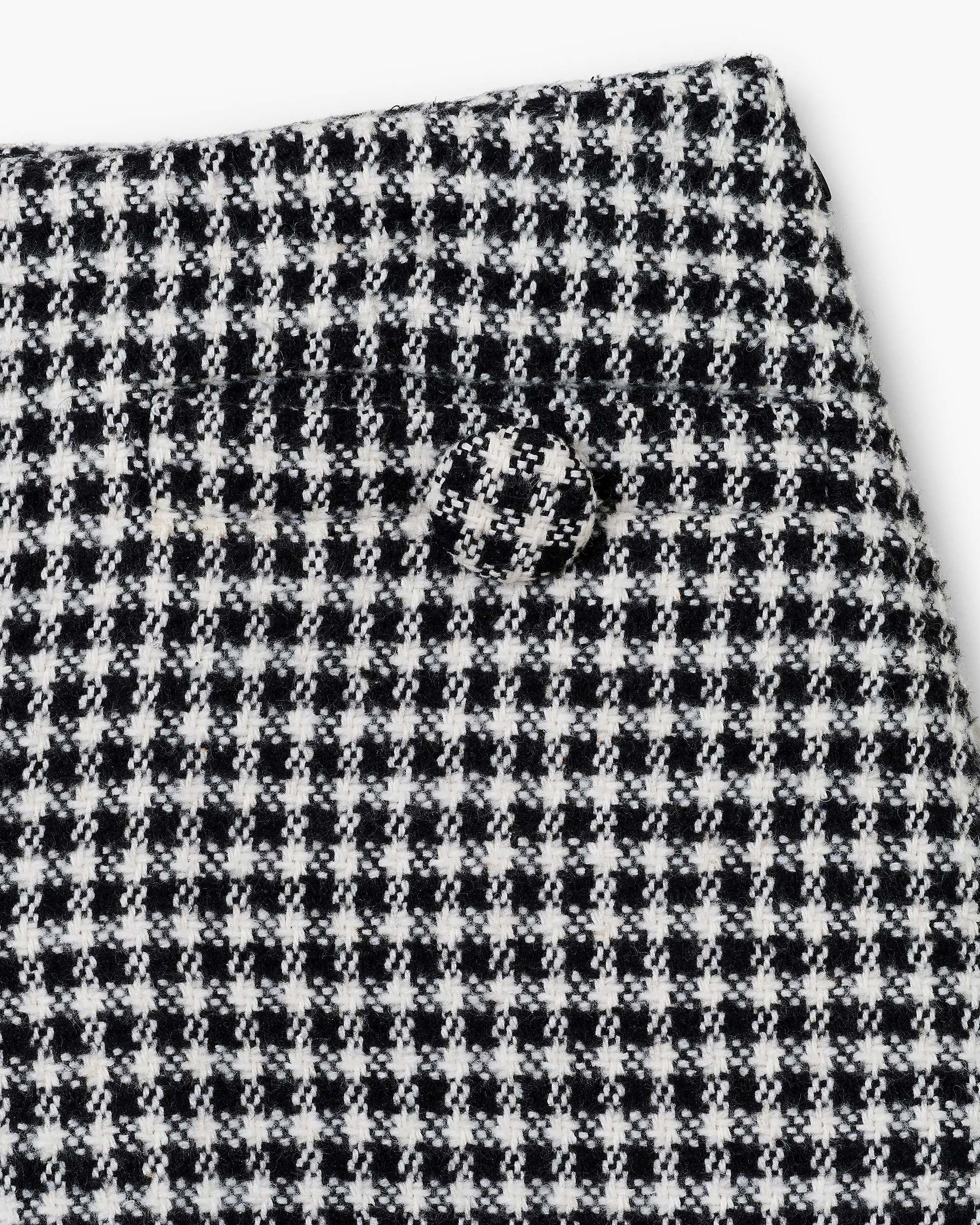 Gingham Tweed Mini Skirt - Black Multi