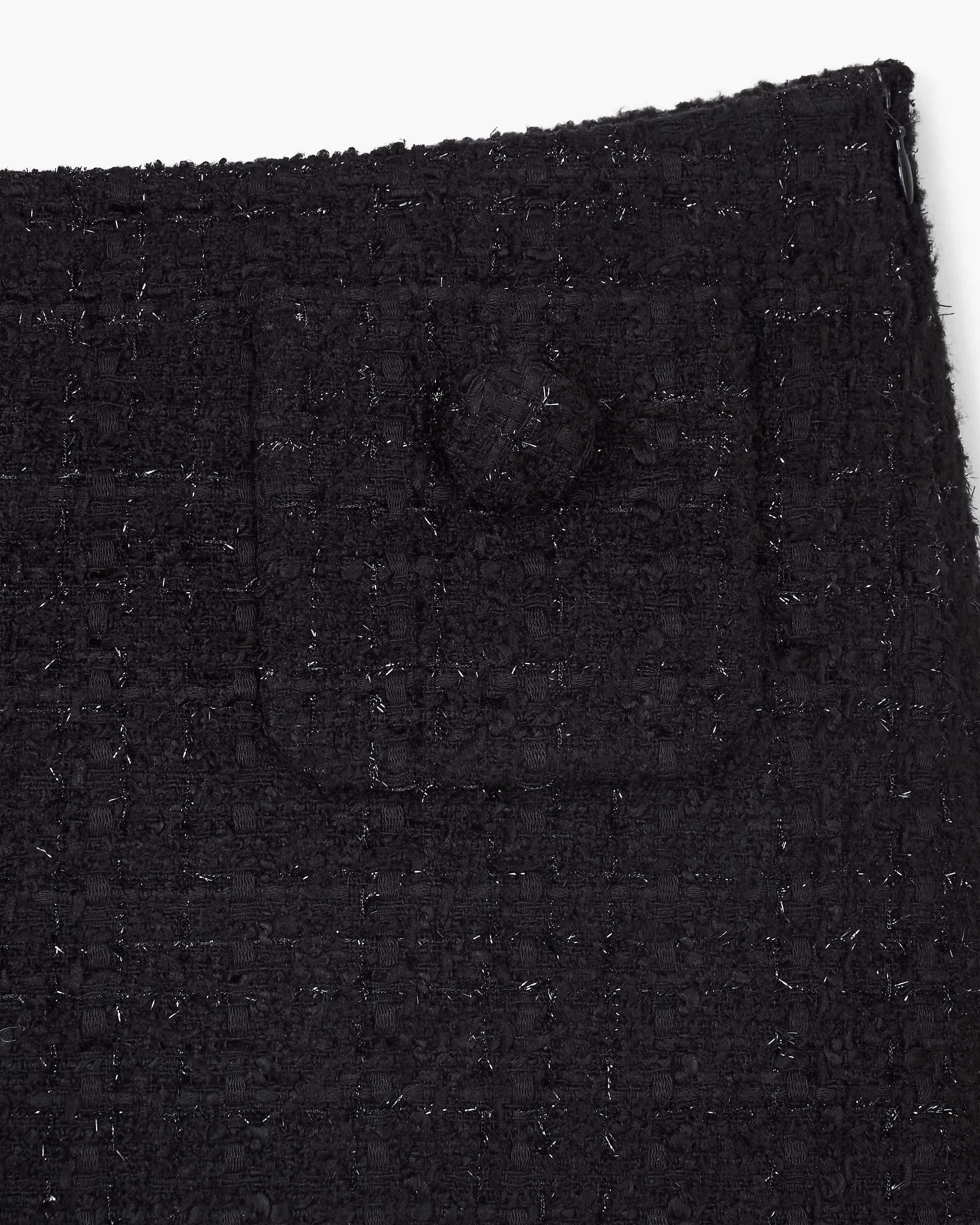 Tweed Mini Skirt - Black