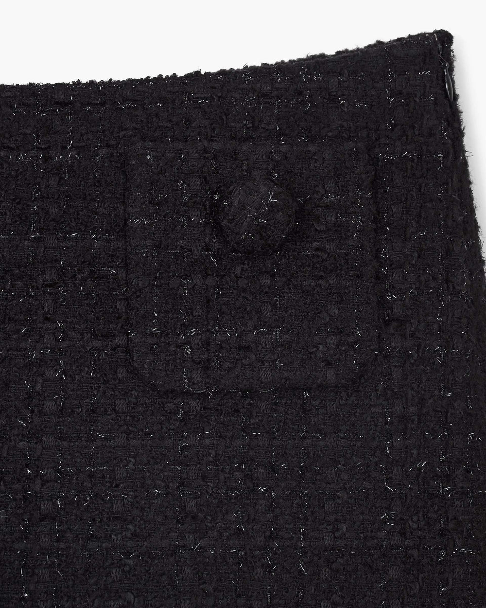 Tweed Mini Skirt - Black