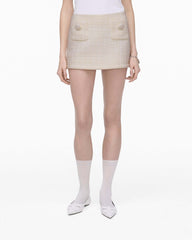 Tweed Mini Skirt - Ivory