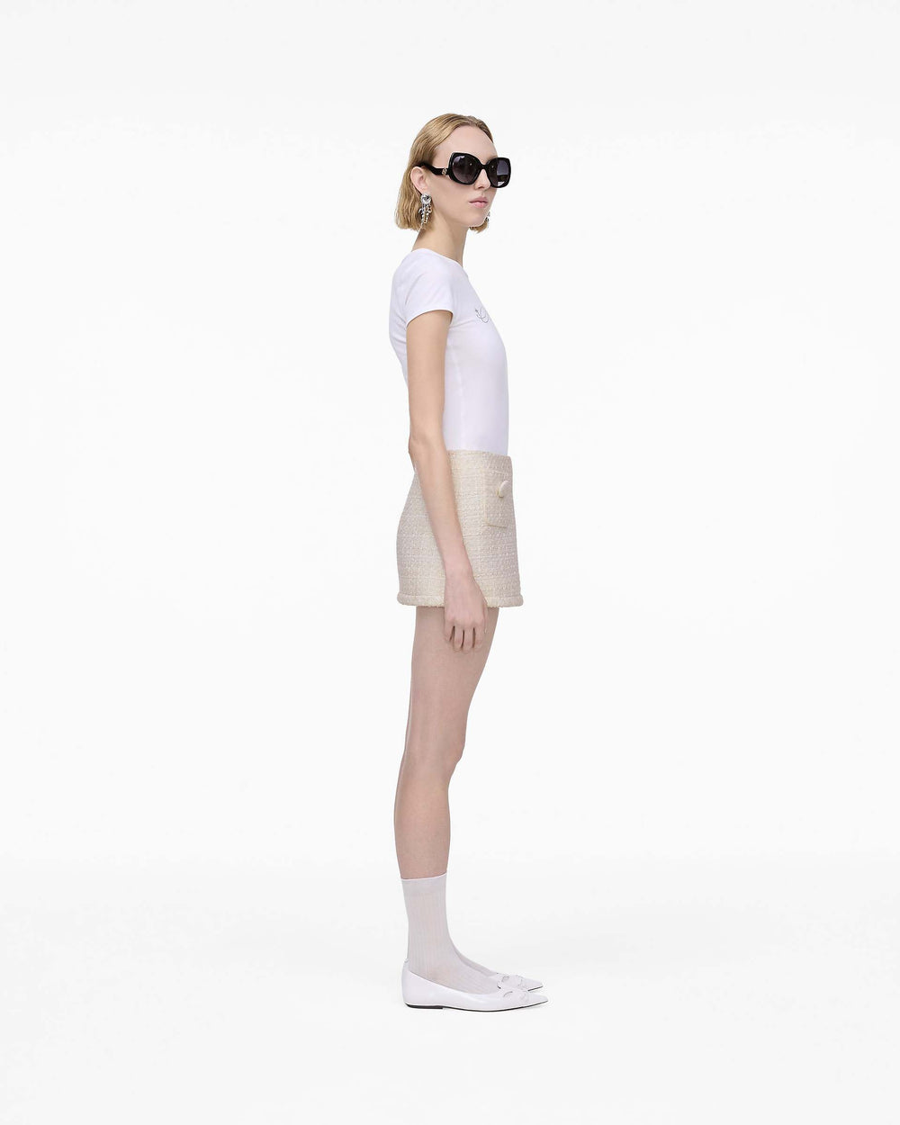 Tweed Mini Skirt - Ivory