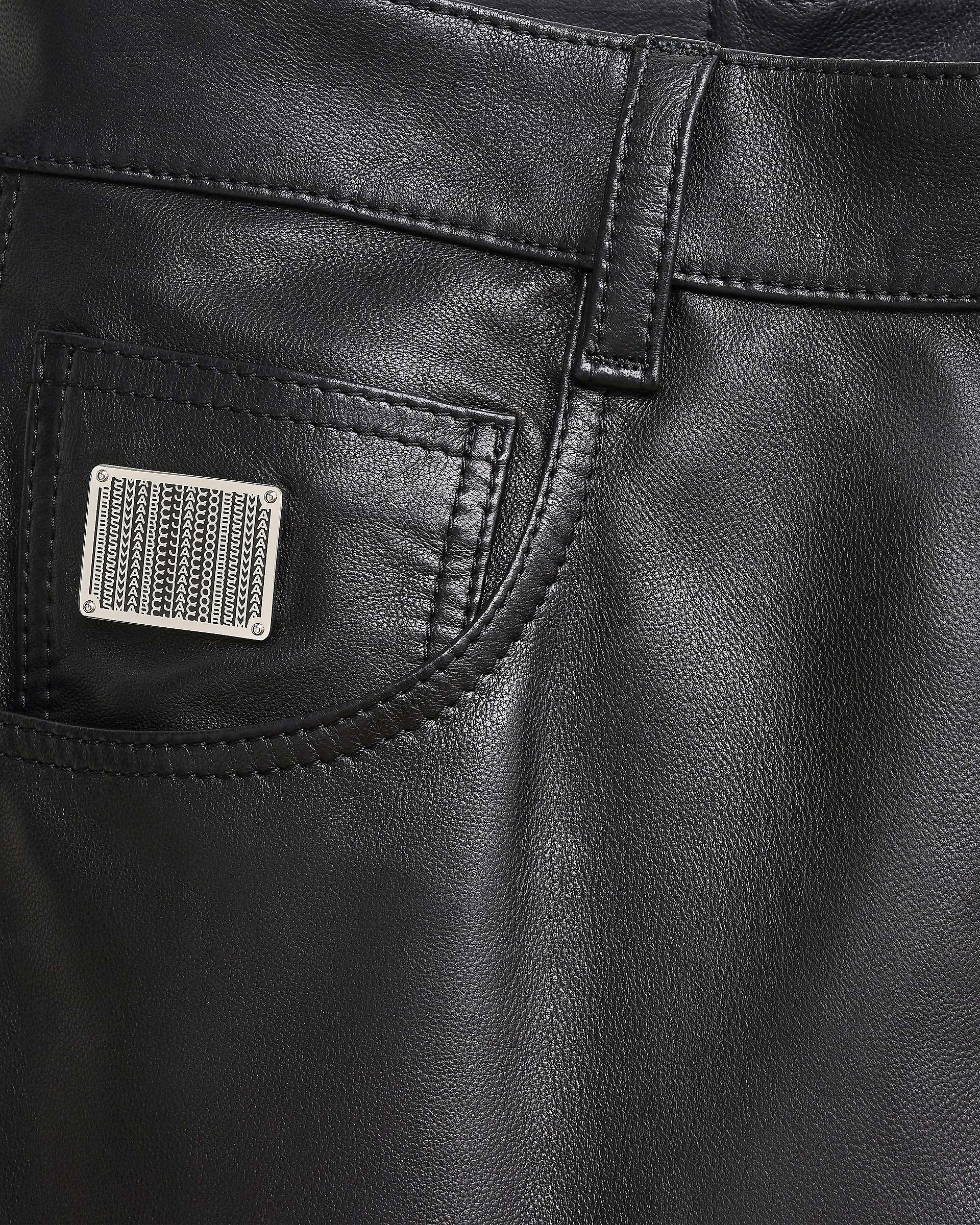 Oversized Leather Pant - Black