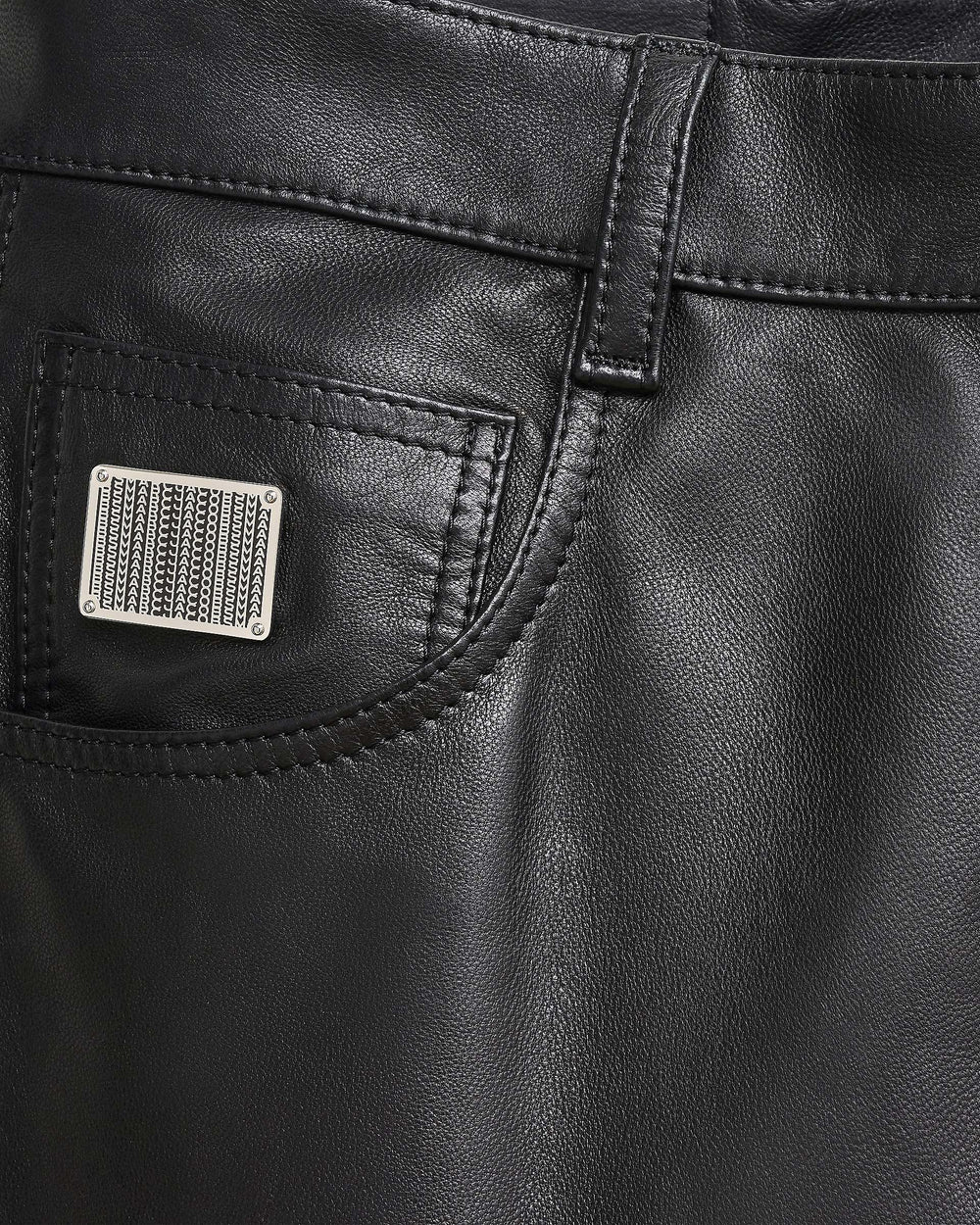 Oversized Leather Pant - Black