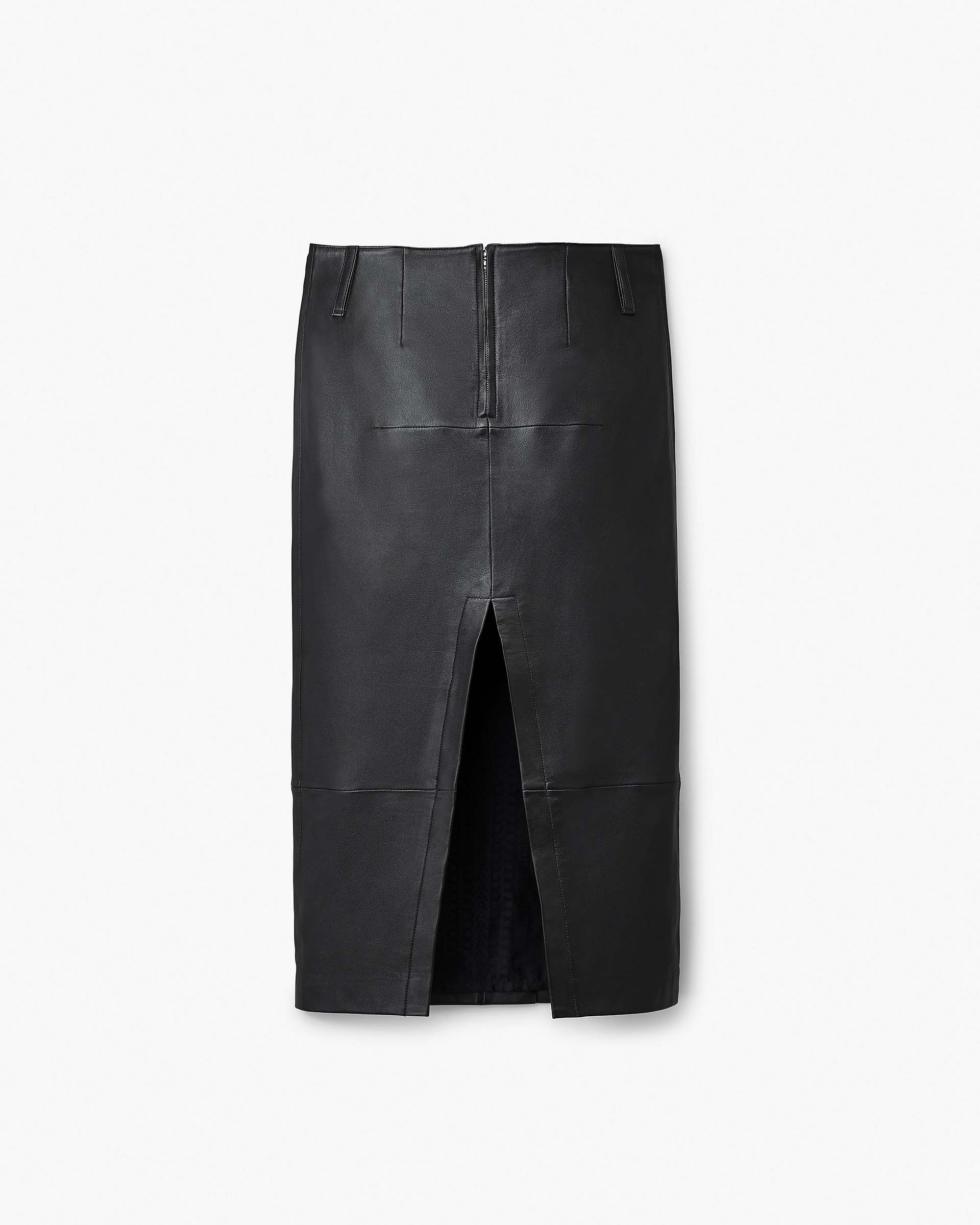 Leather Slim Skirt - Black