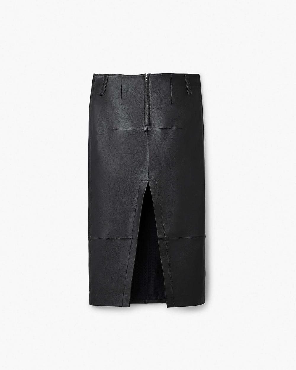 Leather Slim Skirt - Black