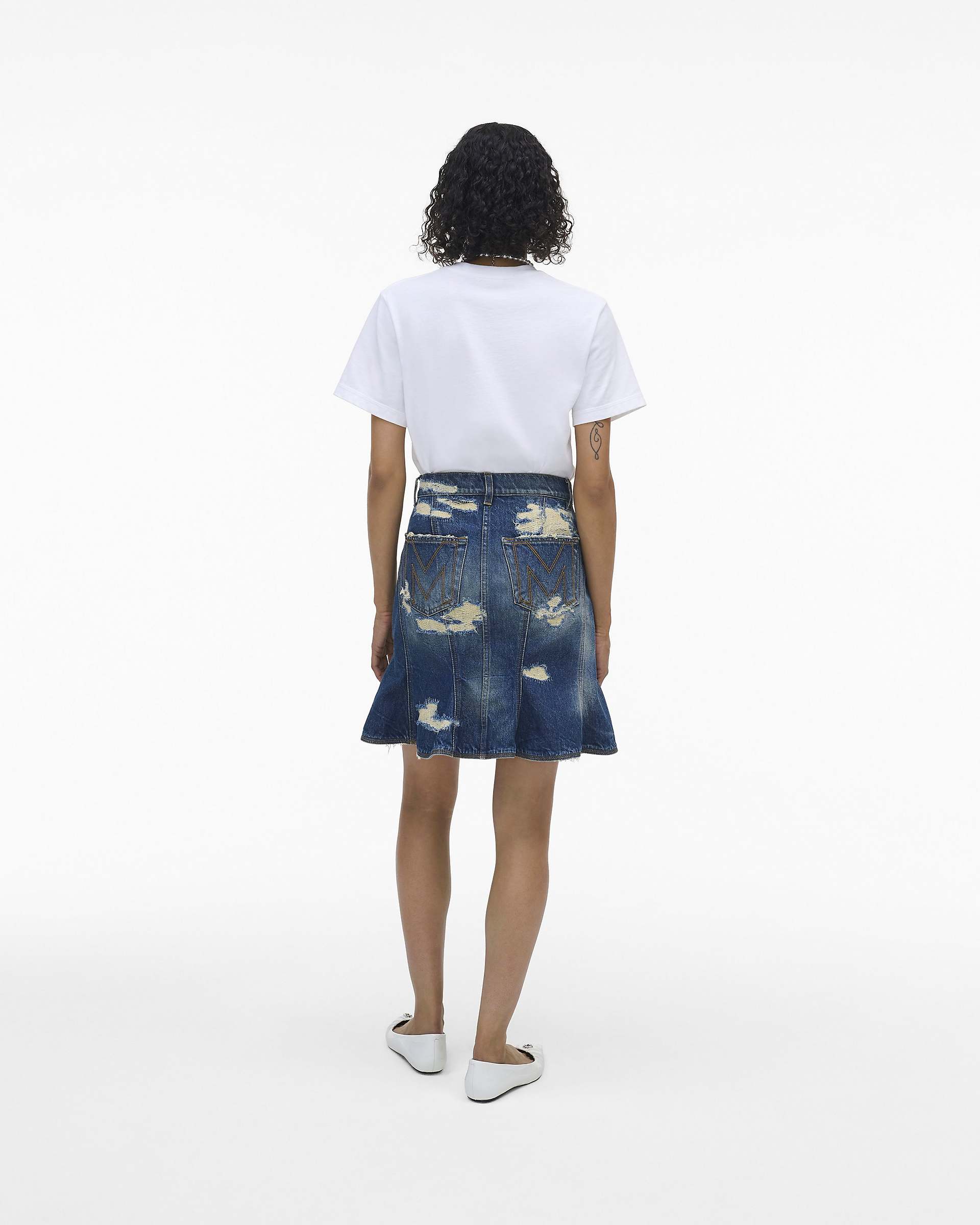 The Rip And Repair Fluted Mini Skirt - Punk Indigo