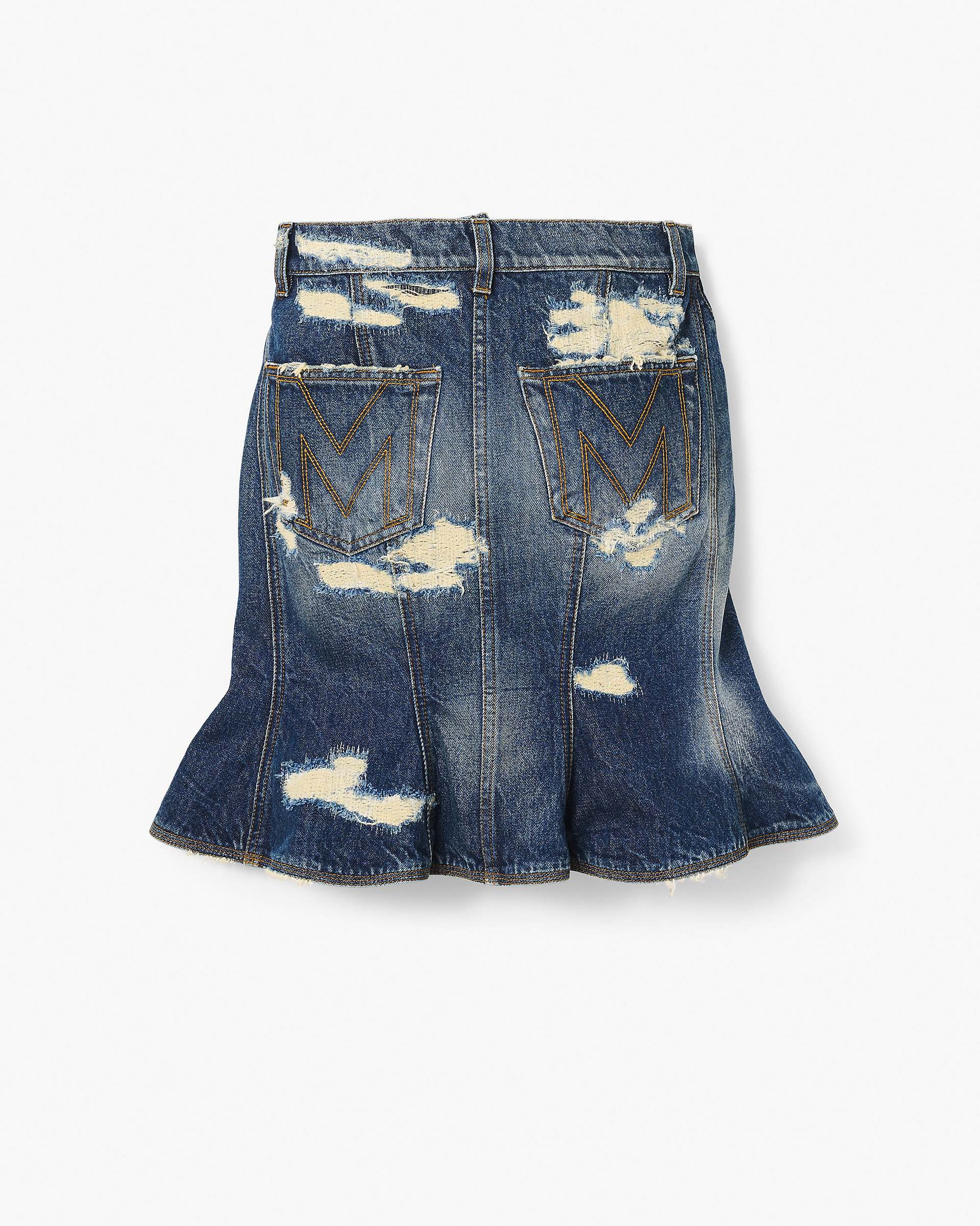 The Rip And Repair Fluted Mini Skirt - Punk Indigo