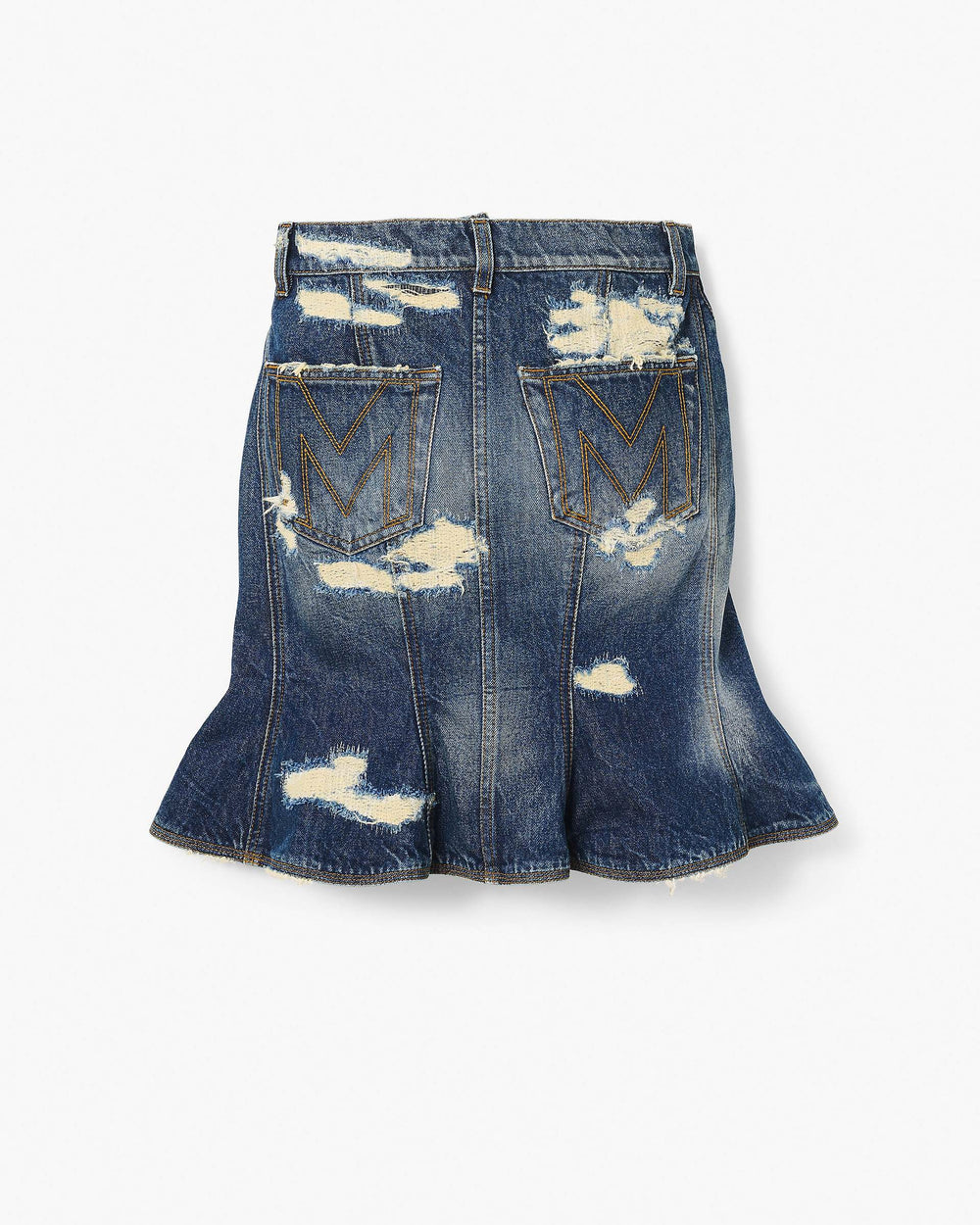 The Rip And Repair Fluted Mini Skirt - Punk Indigo