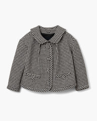 Gingham Tweed Jacket - Black Multi