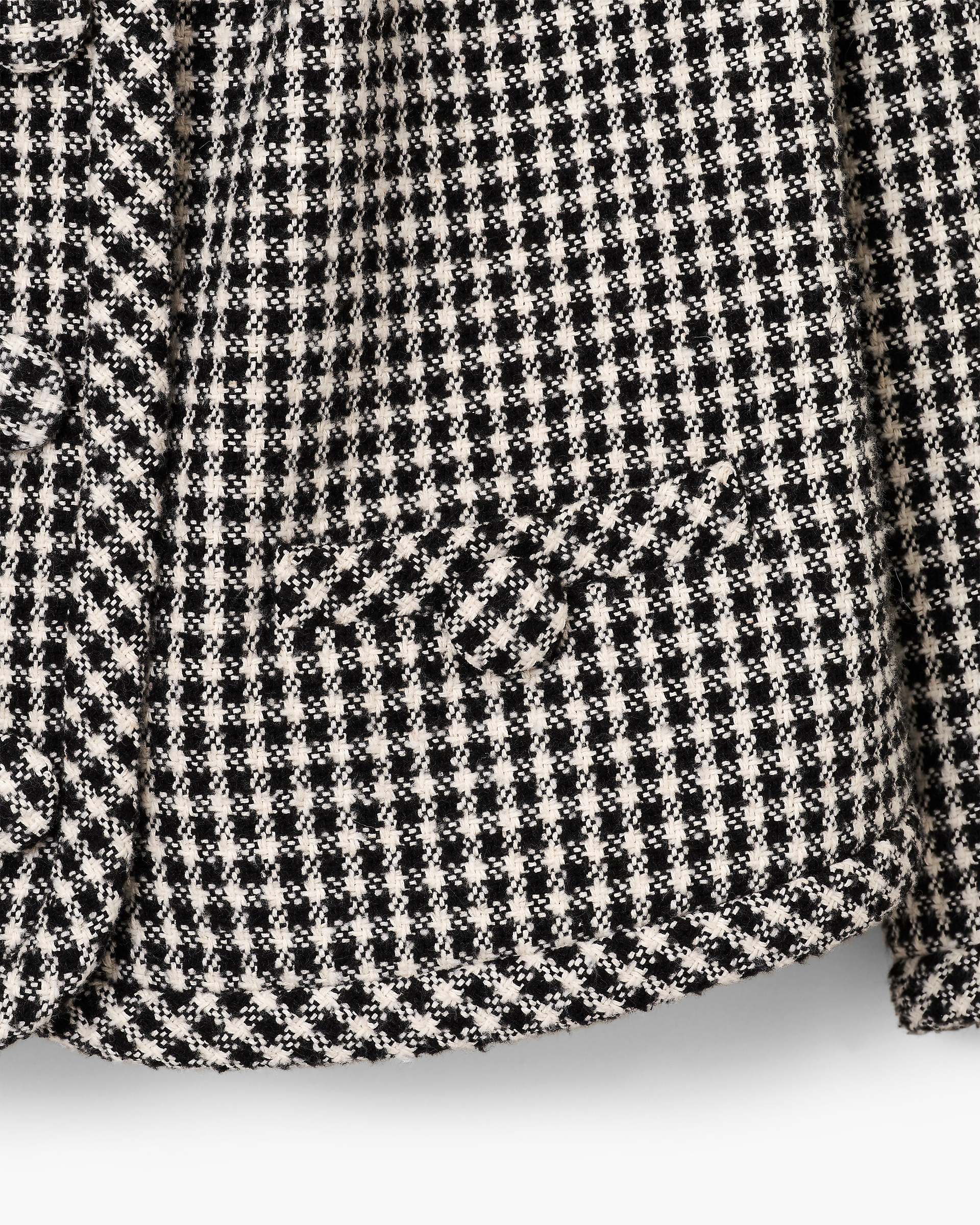 Gingham Tweed Jacket - Black Multi