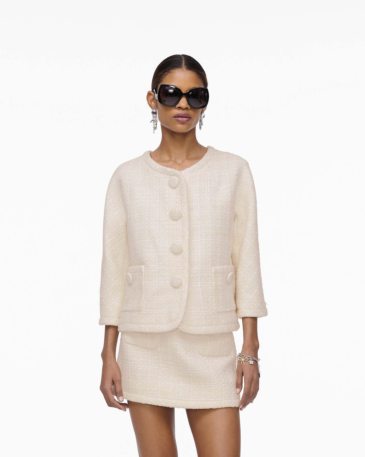Tweed Backwards Lady Jacket - Ivory