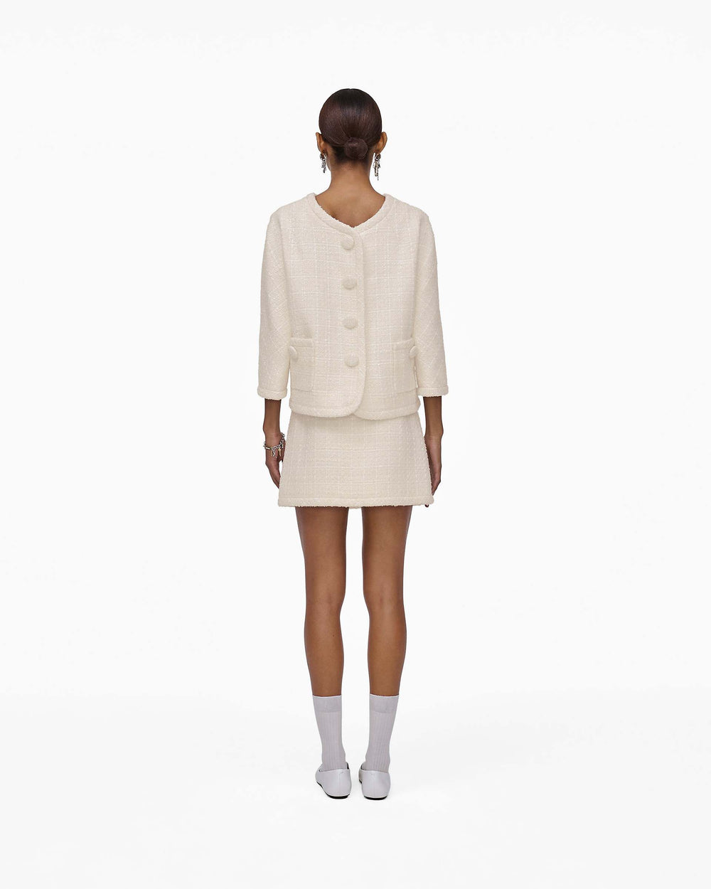 Tweed Backwards Lady Jacket - Ivory