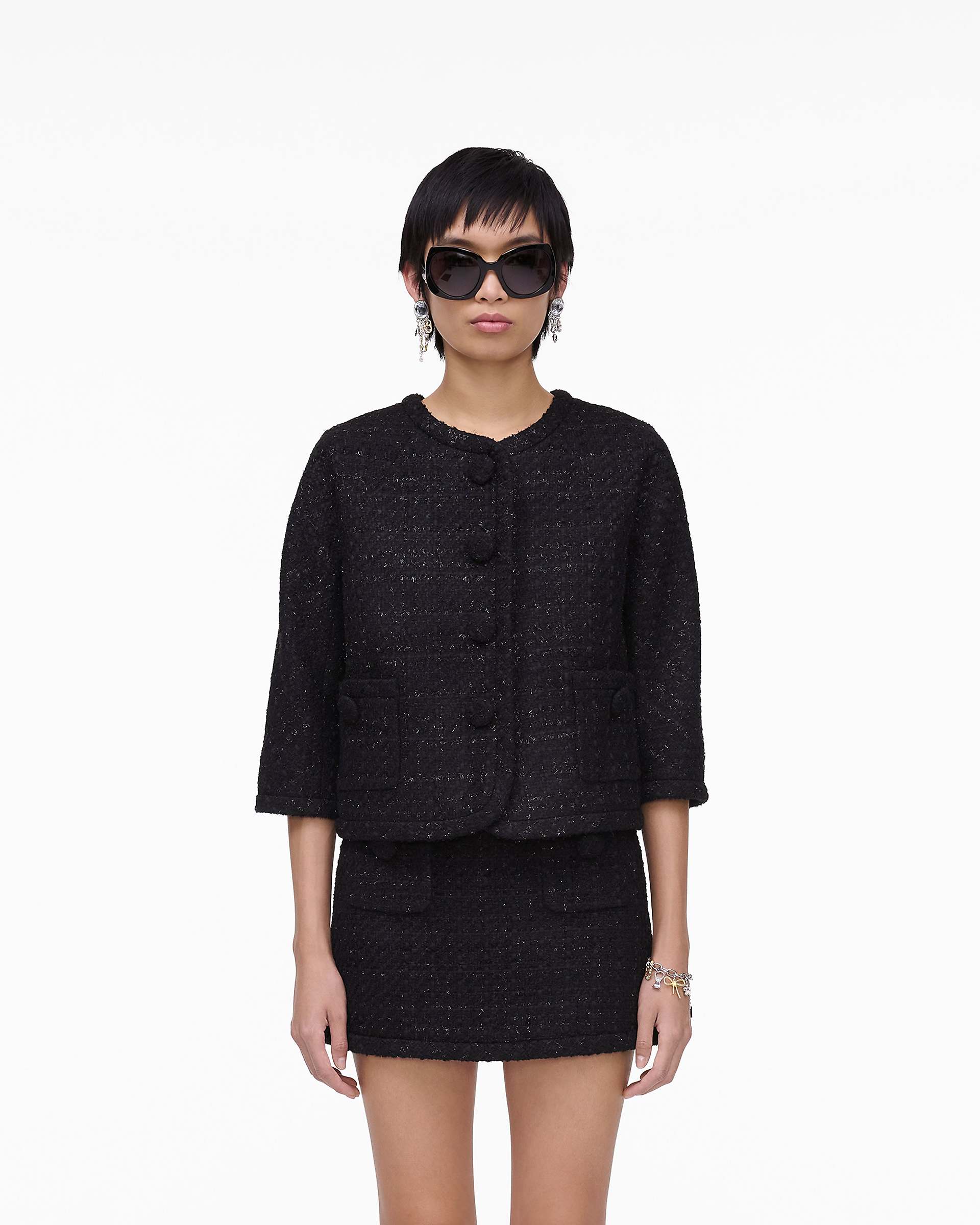 Tweed Backwards Lady Jacket - Black