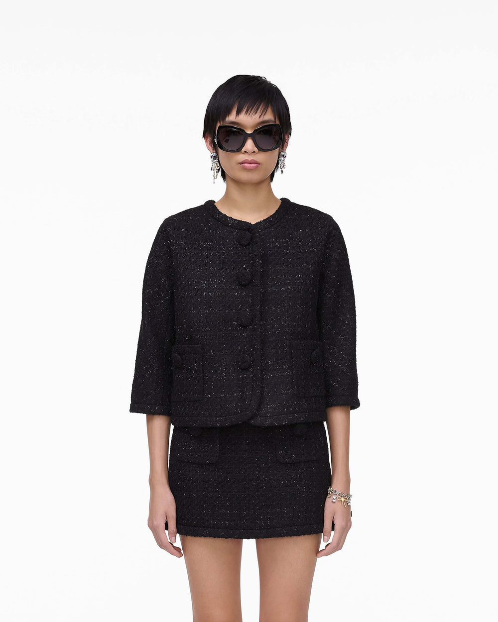 Tweed Backwards Lady Jacket - Black