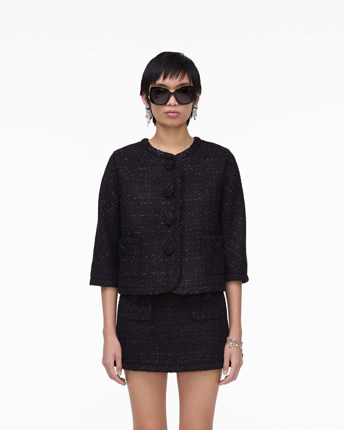 Tweed Backwards Lady Jacket - Black